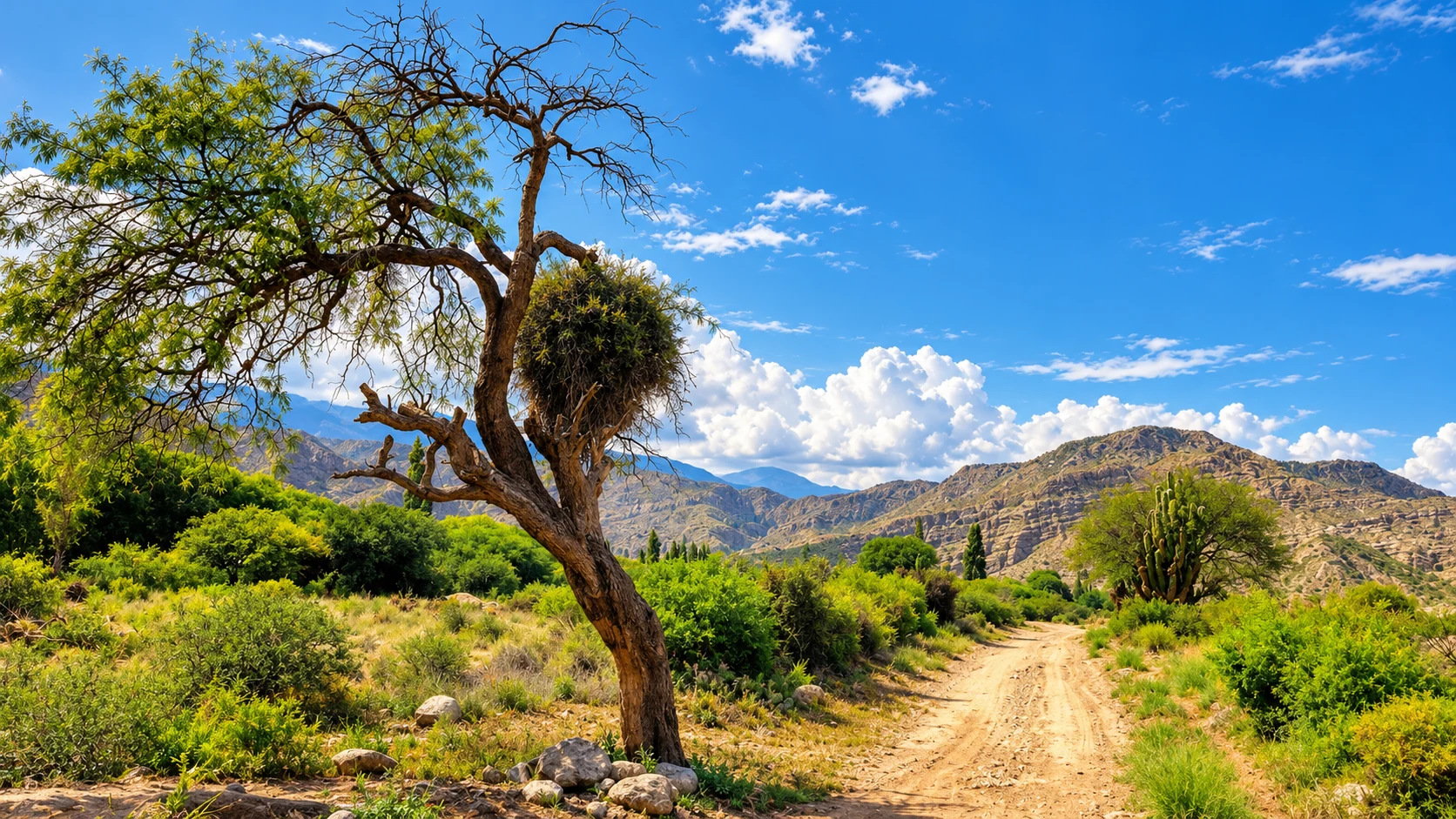 Paisaje real de montañas y vegetación de los alrededores de Entre Ríos, Santa María